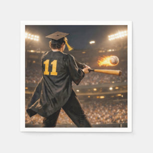 Studentexamen Pojke Baseballspelare #11 Pappersservett