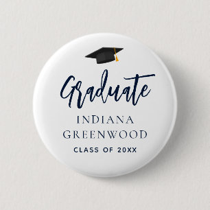 Studentfest 2025 Script Navy Blue School Knapp