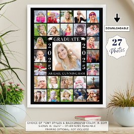 Studentfest 27 Personlig för fotokollage Poster