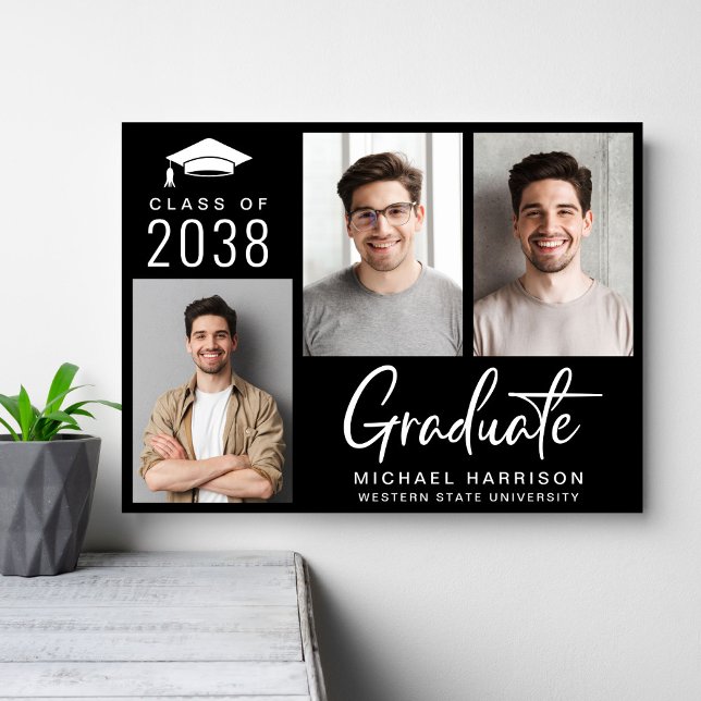 Studentfest 3 fotosvart poster (Skapare uppladdad)