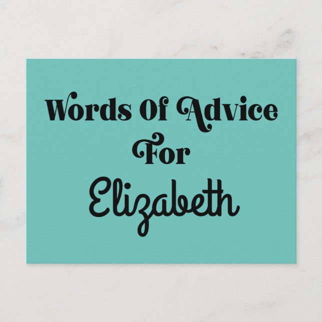 Studentfest Advice Card för gäster och gäster Vykort (Framsida)