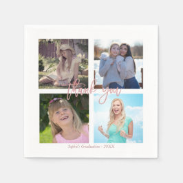 Studentfest Anpassningsbar Fotokollage Pappersservett