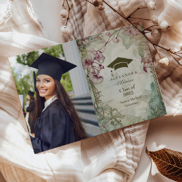 Studentfest av fotofärgad Wildblomma Meddelande