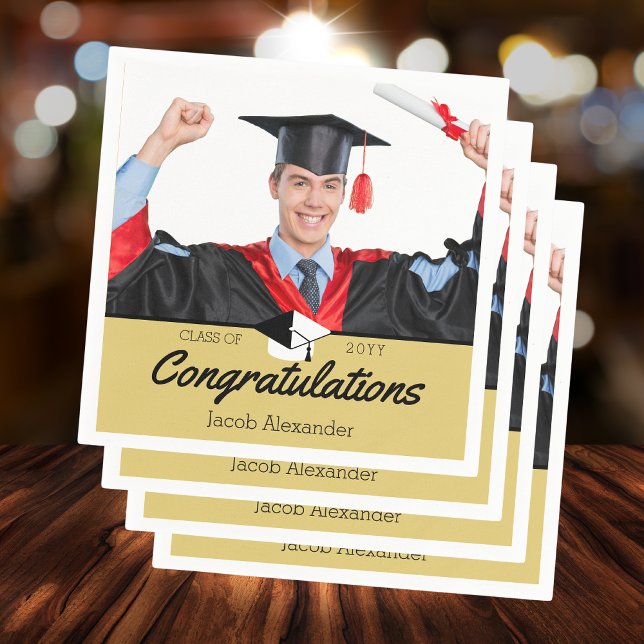 Studentfest av gyllene Gulter på 20xx Pappersservett (Skapare uppladdad)