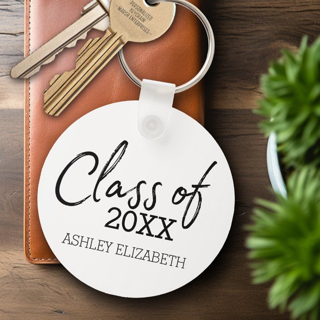 Studentfest AV LÄGG TILL ÅR Nyckelring (Personalized Keychain - Graduation Party Favor)