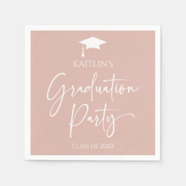 Studentfest av  Rosa med minimal Elegant Pappersservett