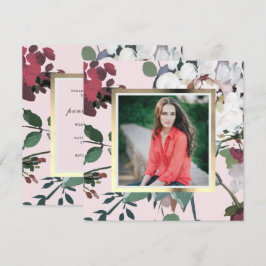 Studentfest av söt Blommigt - foto Inbjudningar