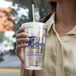 Studentfest Blue Guld Personlig Take Away Mugg