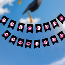 Studentfest Bunting Flaggor Buh Adjö College