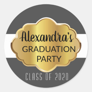 Studentfest för anpassningsbar runt klistermärke