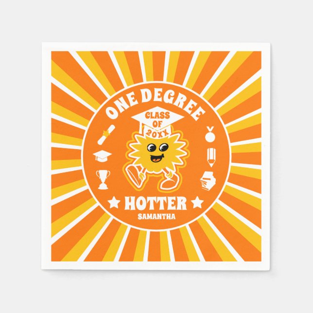 Studentfest för återsändande med en grad pappersservett (Framsidan)