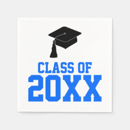 Studentfest för blå klass pappersservett