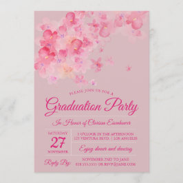 Studentfest för Blommar av vattenfärgskörsbärssyst Inbjudningar