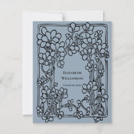 Studentfest för Blommigt av vintage Inbjudningar