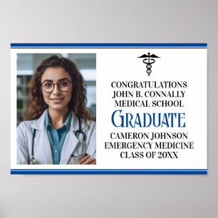 Studentfest för Blue Medical School Photo Poster