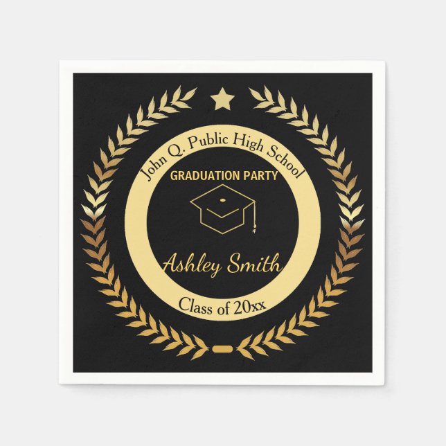 studentfest för chic av elegant pappersservett (Framsidan)