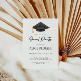 Studentfest för chic Grad Cap Inbjudningar