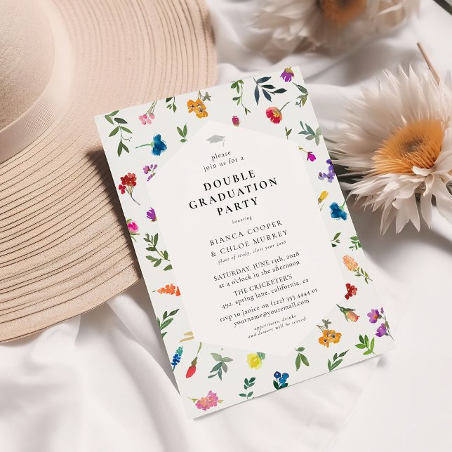 Studentfest för Dubbla av Blommigten BrightStor me Inbjudningar (Skapare uppladdad)