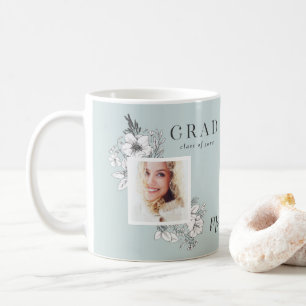studentfest för elegant av flerfotofoto-blommigt kaffemugg