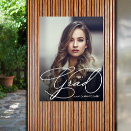 Studentfest för fotoskript i elegant Grad  Poster