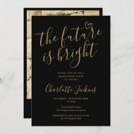 Studentfest för fotoskrivare för Bright Future Gul Inbjudningar