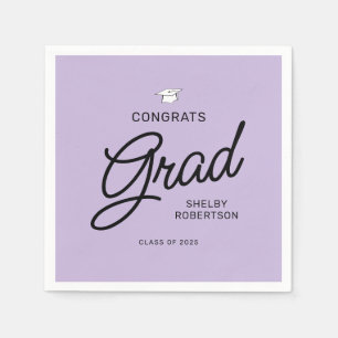 Studentfest för Gratulerar Grad i elegant Script Pappersservett