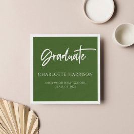 Studentfest för handskriven Grönt Pappersservett