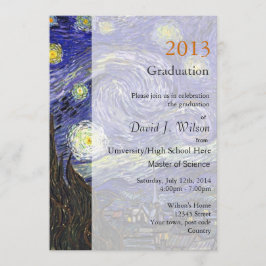 Studentfest för konstverk Starry Night Inbjudningar