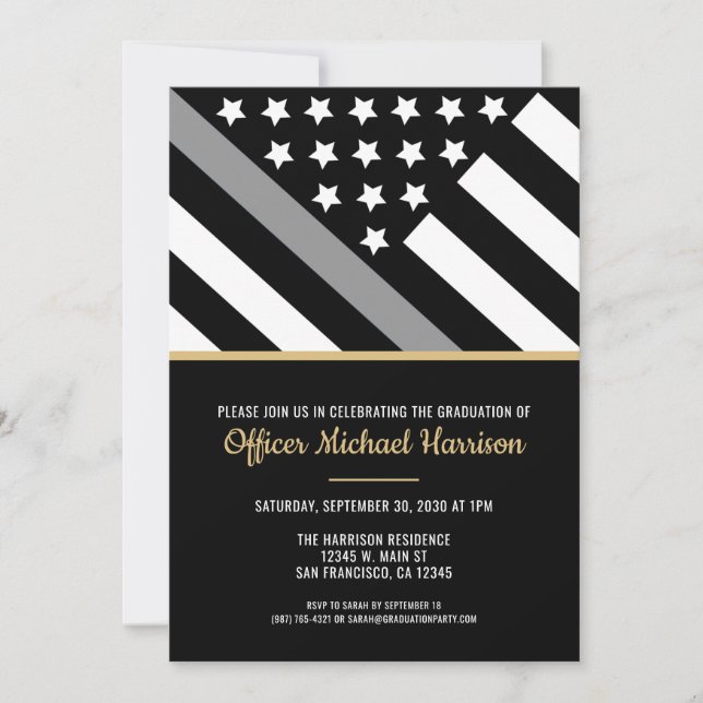 Studentfest för korrigeringsansvarig Flagga Inbjudningar (Framsida)