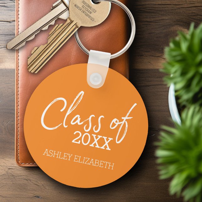 Studentfest FÖR LÄGG TILL ÅR Nyckelring (Personalized Keychain - Graduation Party Favor)