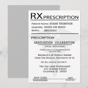 Studentfest för läkemedelsförskrivning inbjudningar