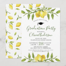 Studentfest för Lemons Blommar Greenery Chic