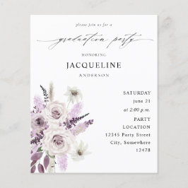 Studentfest för Lila av budgetlavender-Blommigt Flygblad