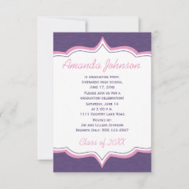 Studentfest för Lila och Rosa Inbjudningar