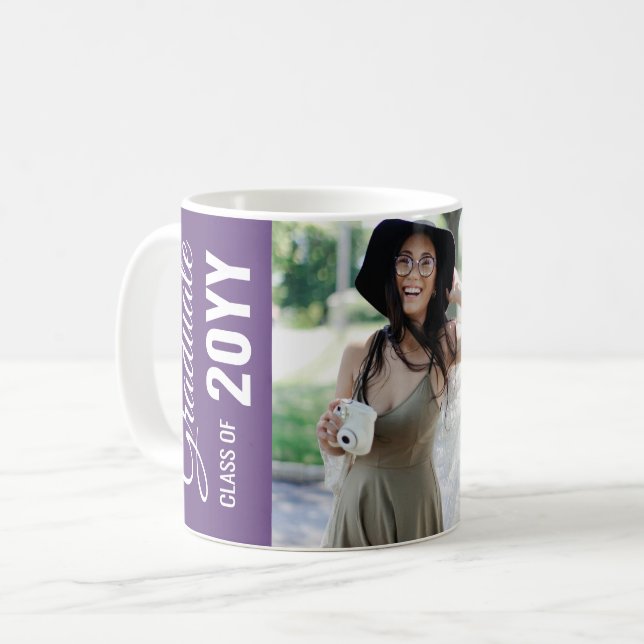 Studentfest för lysande modernt klassiskt foto kaffemugg (Framsida vänster)
