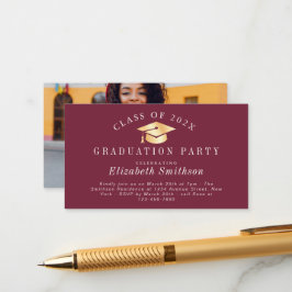 studentfest för maronsockel i guld tilläggskort