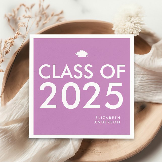 Studentfest för modern fetstilt Lila Personlig Pappersservett (Skapare uppladdad)