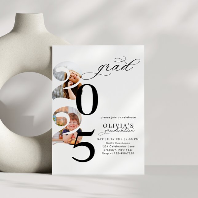 Studentfest för modern fotomall inbjudningar (Skapare uppladdad)