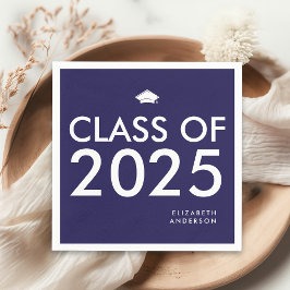 Studentfest för modern marin blå Personlig Pappersservett