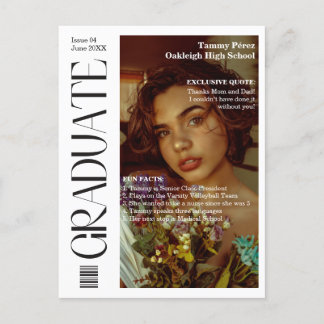 Studentfest för omslag av student-magasin meddelande vykort