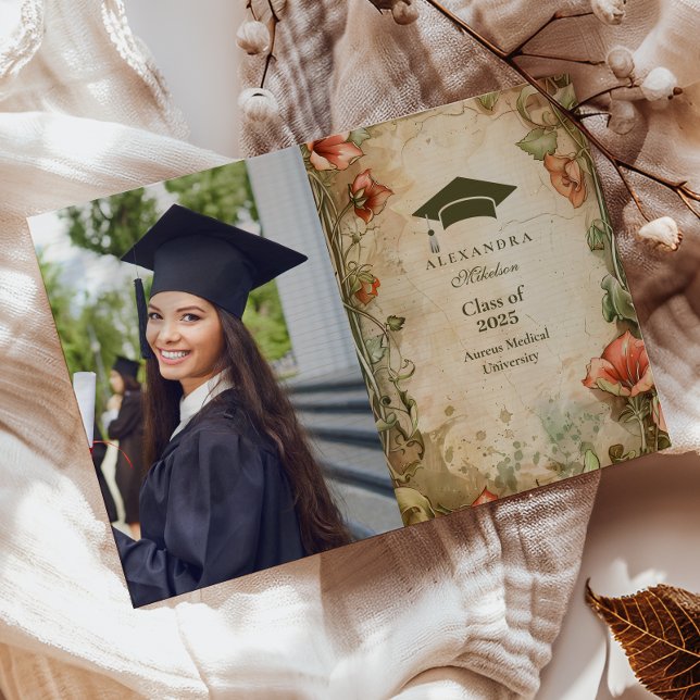 Studentfest för Photo Elegant Wildblombloom Meddelande (Skapare uppladdad)