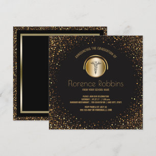 Studentfest för sjuksköterskor  Guld Pinning Cerem Inbjudningar