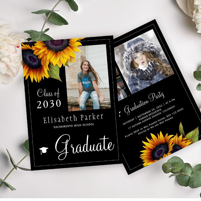 Studentfest för sortering av gyllene solblommor PH Inbjudningar (Skapare uppladdad)