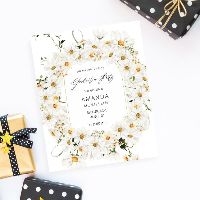 Studentfest för vit Blommigt för budgetDaisy Flygblad (Skapare uppladdad)