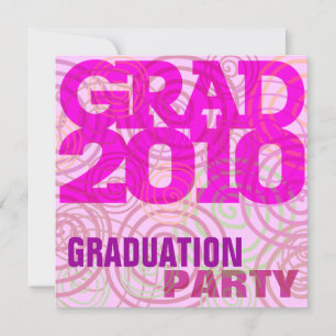 Studentfest Girly Rosa-inbjudan Inbjudningar