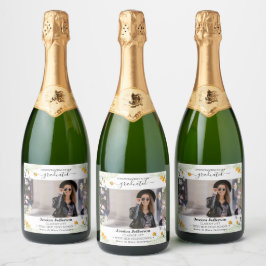 Studentfest Gratulerar blommigt Sparkling Vin La