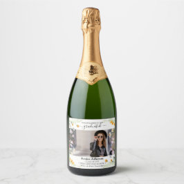 Studentfest Gratulerar blommigt Sparkling Vin La
