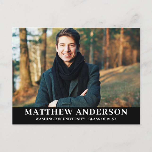 Studentfest - inbjudan till fotobläck för Student (Framsida)