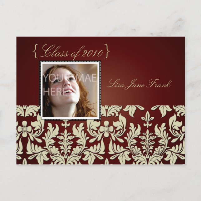 Studentfest inbjudan vykort (Framsida)