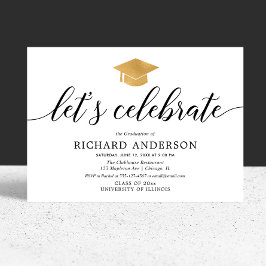 Studentfest, Låt oss fira enkel modern Inbjudningar